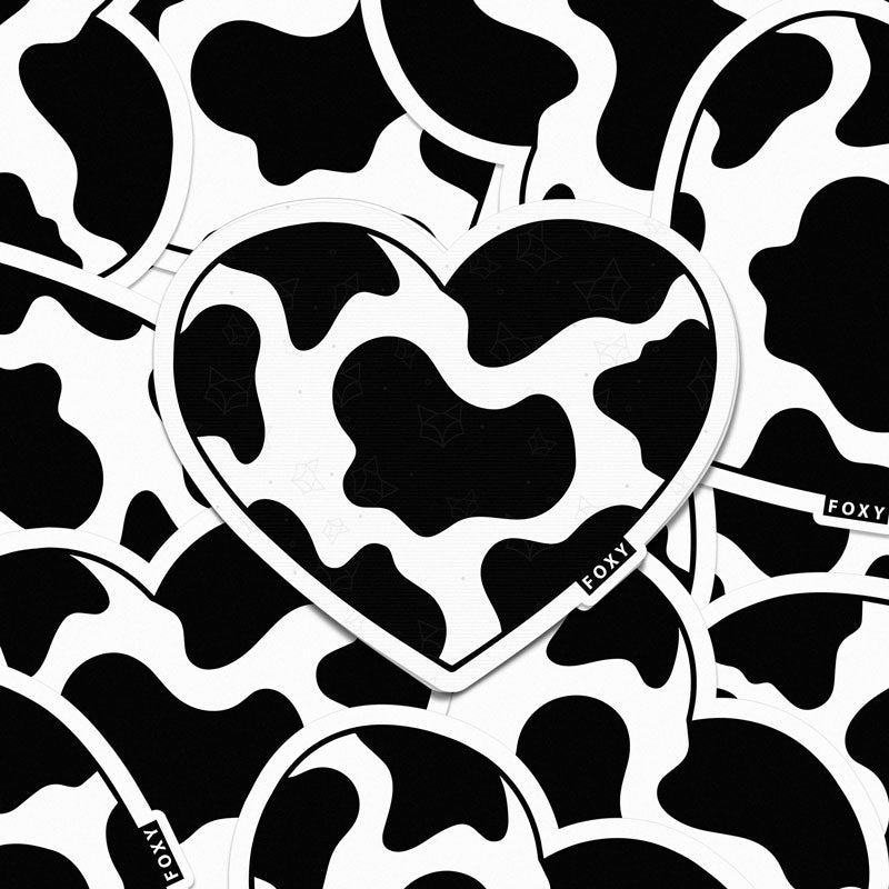 Cow Print Heart - Sticker