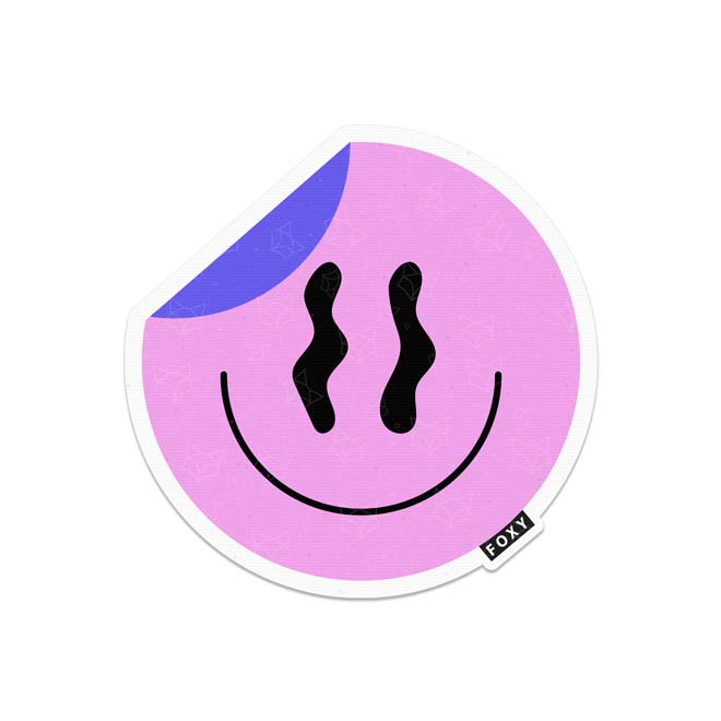 Pink Acid Smiley - Sticker