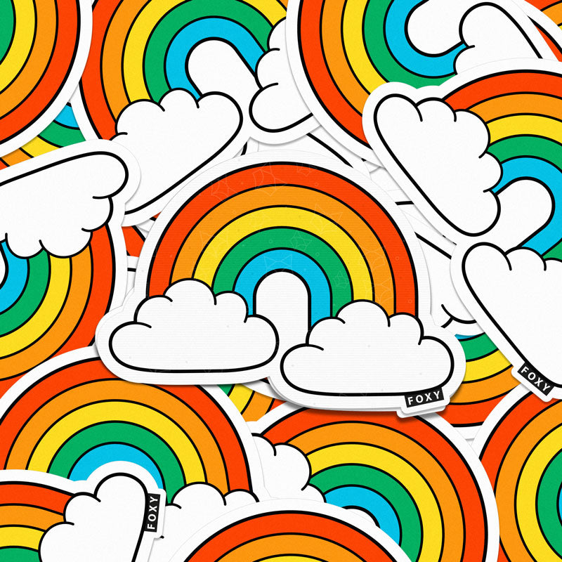 Rainbow On Clouds - Sticker