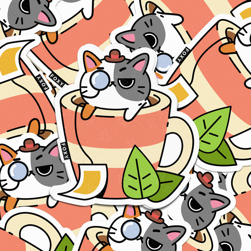 Tea Cat - Sticker