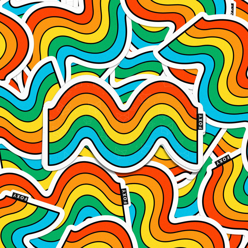 Rainbow Wave - Sticker